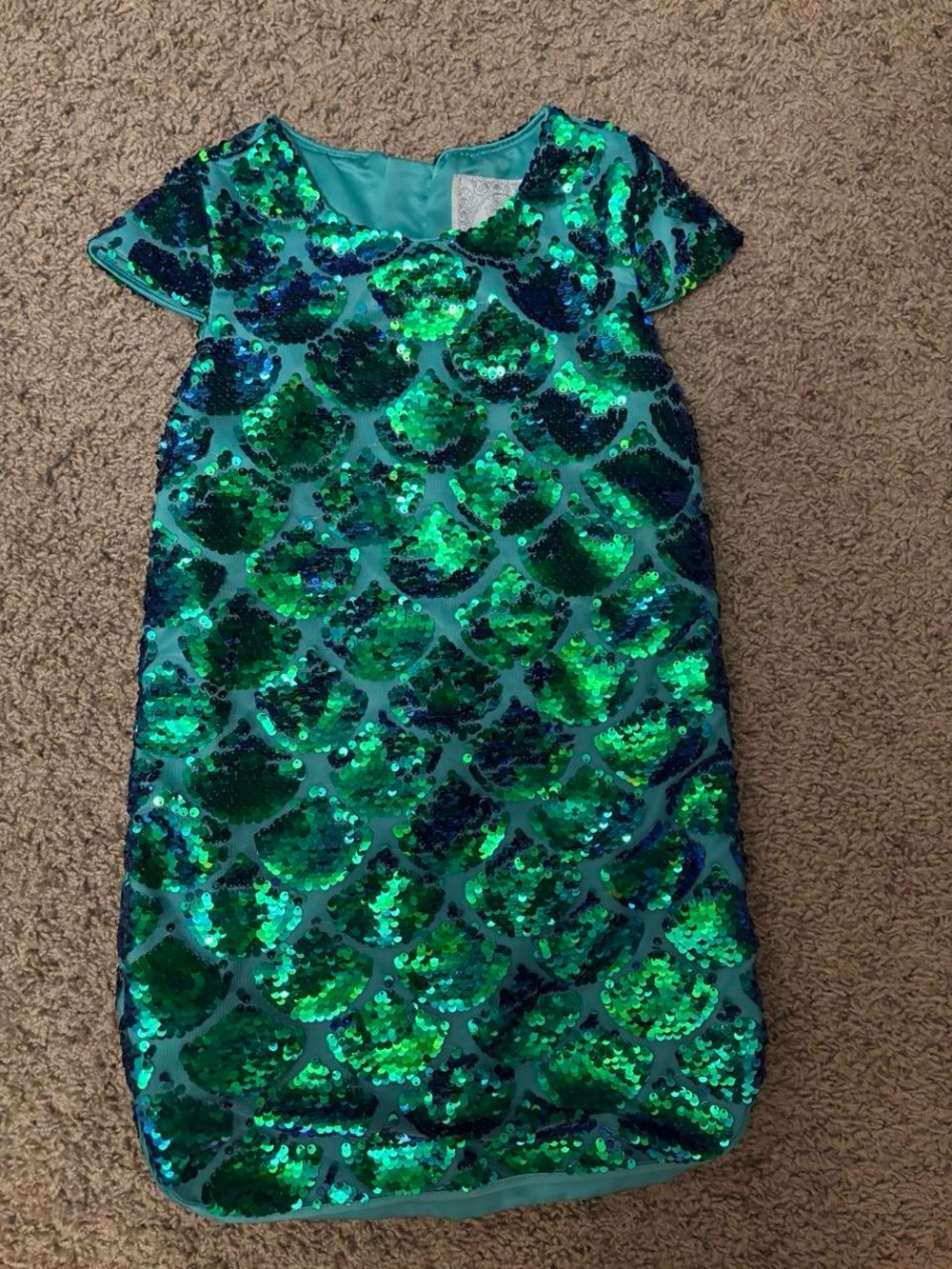 Disney Ariel Teal and Green Sequin Shell Dress